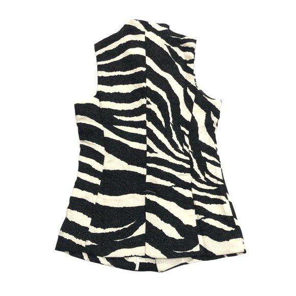 NWT Lucy Paris Zebra Print Vest Sleeveless Blazer - Size M - Picture 5 of 10